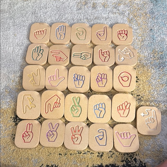 Plan Toys Hand Sign Alphabet Learning Toys - Picture 4 of 4